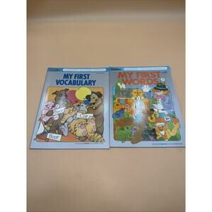 Questron Electronic Workbook Lot Of 2 Vintage Children's Books For Learning